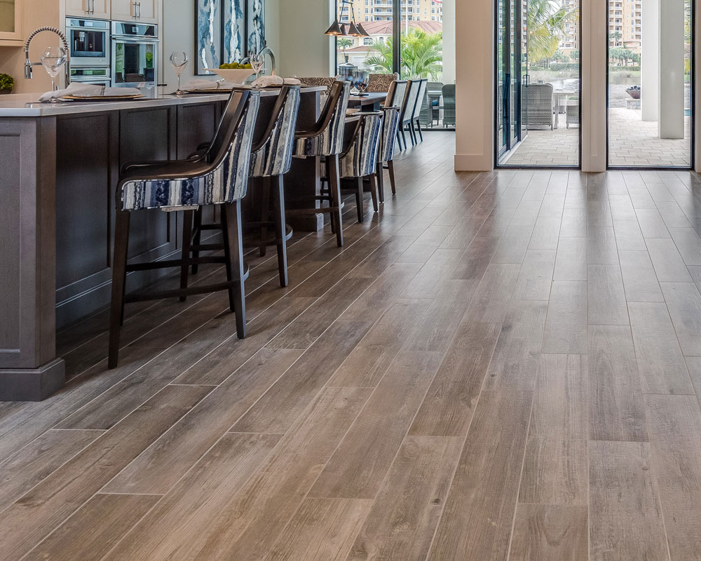 kitchen with vinyl flooring